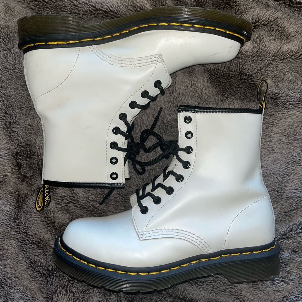 Dr. Martens White Boots